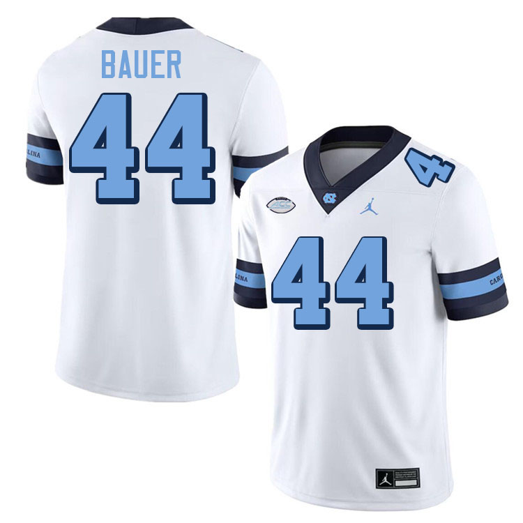 #44 Jake Bauer North Carolina Tar Heels College Football Jersey Stitched-Retro White